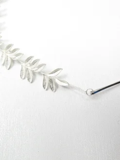 Hair Vine Silver Leaf Vintage Style Bridal Headpiece