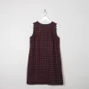 Hobbs Rust & Navy Tweed Vintage Style Dress 12
