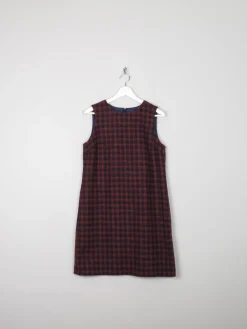 Hobbs Rust & Navy Tweed Vintage Style Dress 12