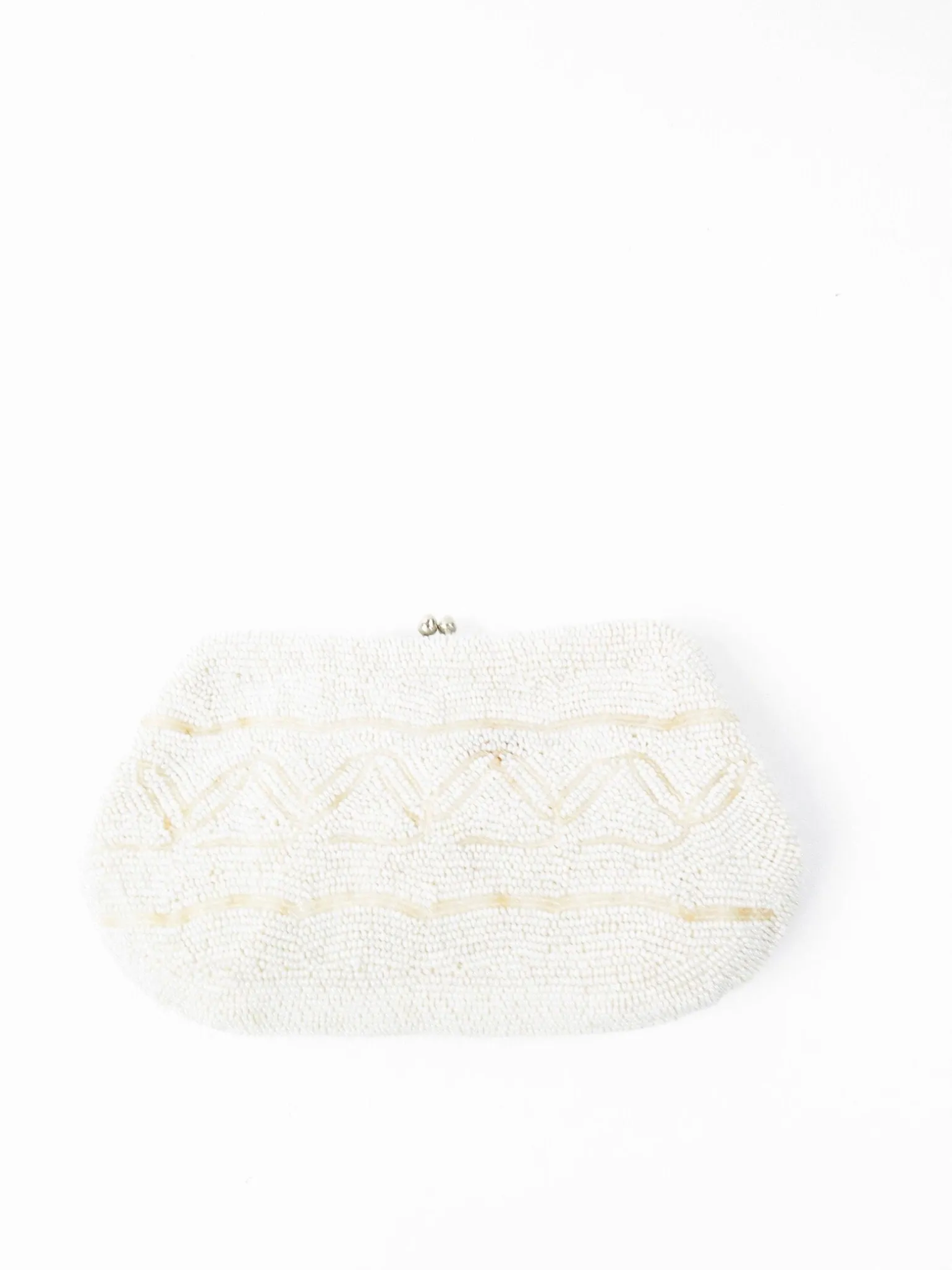 Ivory Vintage Beaded Clutch Bag