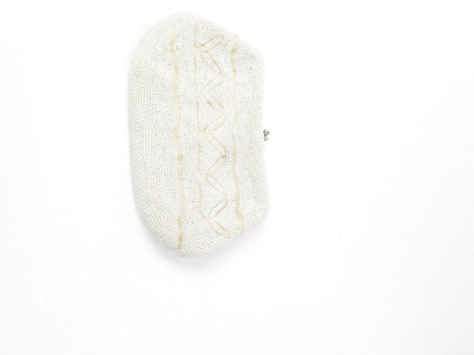 Ivory Vintage Beaded Clutch Bag