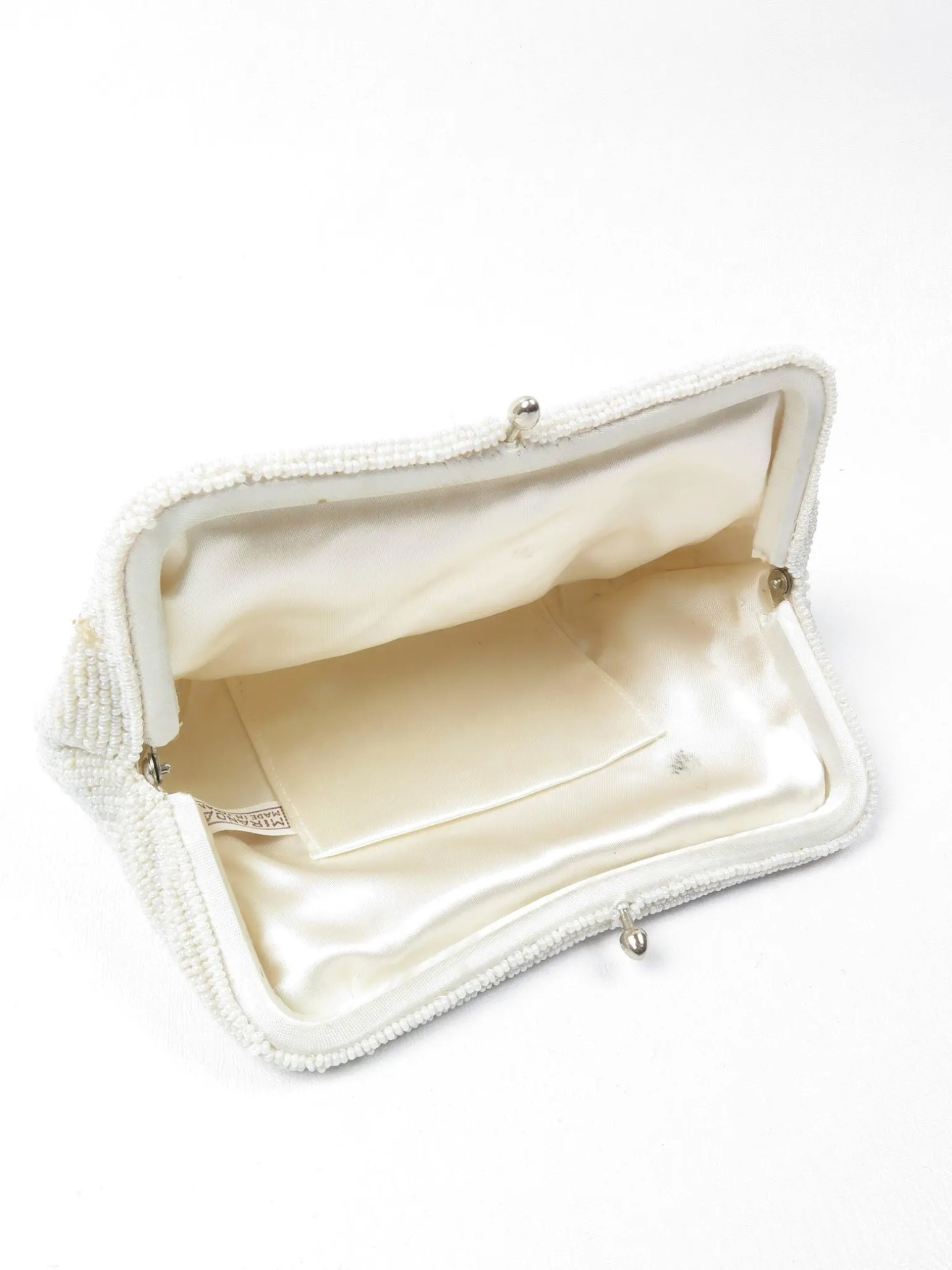 Ivory Vintage Beaded Clutch Bag