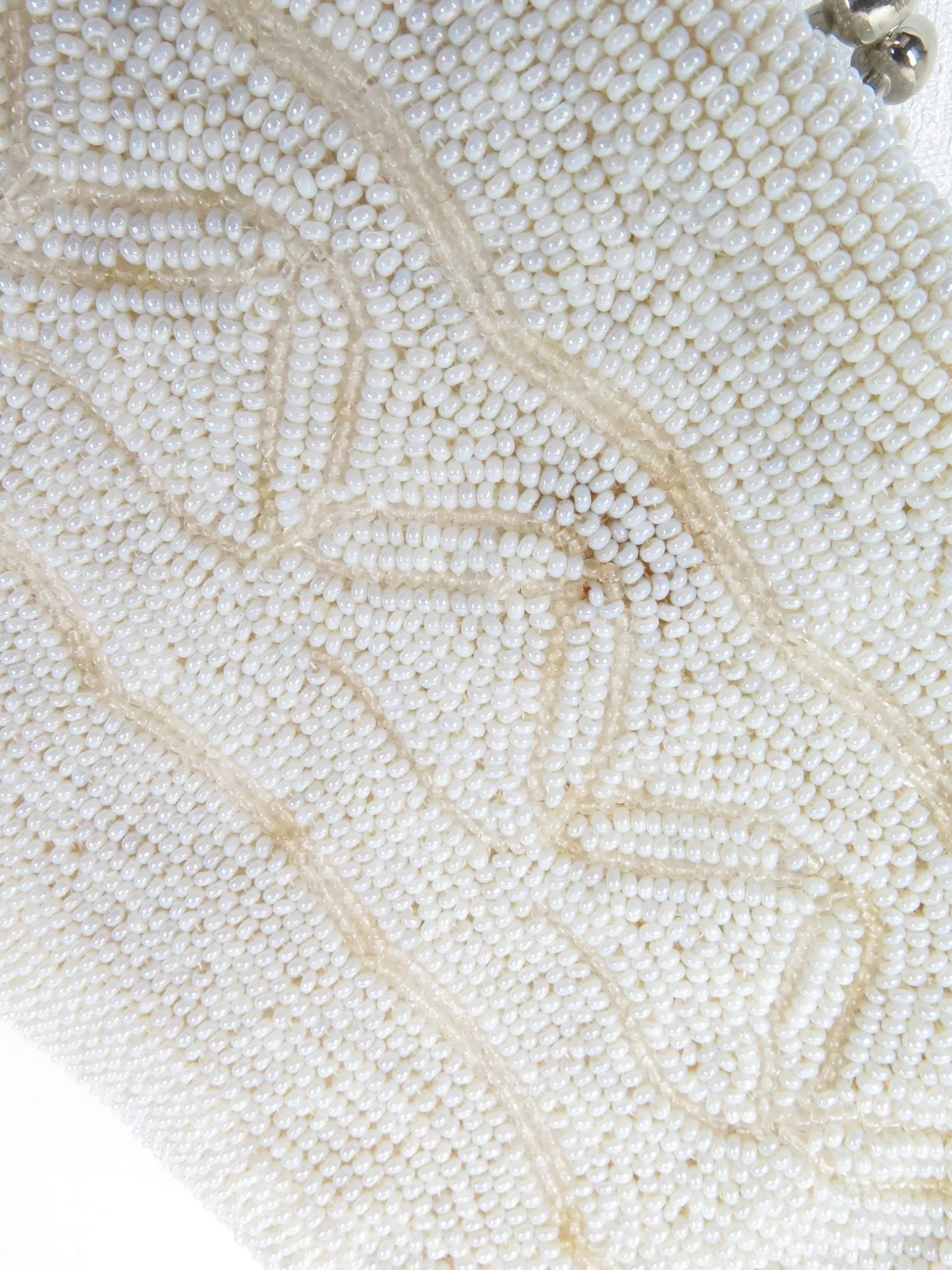 Ivory Vintage Beaded Clutch Bag