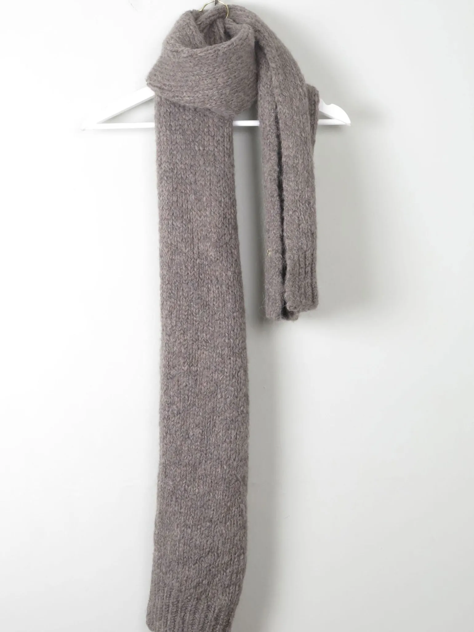 Long Mink Wool Scarf New
