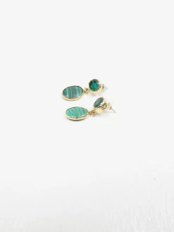 Malachite Teardrop Earrings