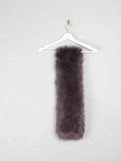 Mauve /Grey Faux Fur Neck Scarf