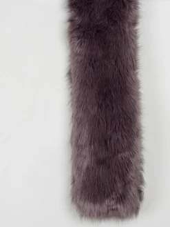 Mauve /Grey Faux Fur Neck Scarf