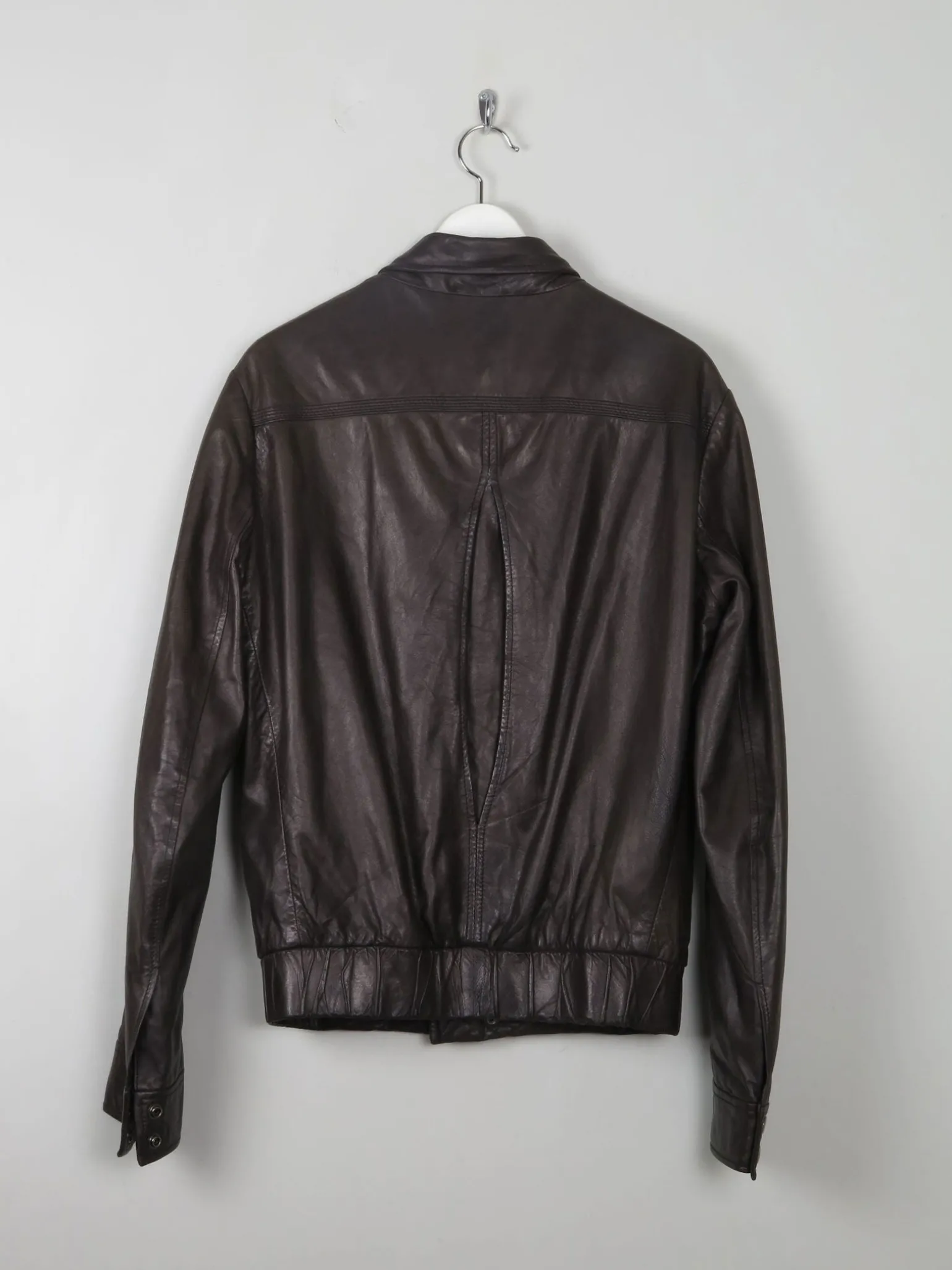 Men's All Saints Brown Leather Jacket S