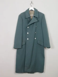 Men's Aqua Green Military Coat 42