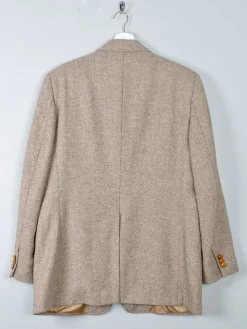 Men's Beige Tweed Vintage 1970s Haggar Jacket 42