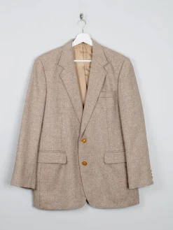 Men's Beige Vintage Tweed Jacket 40/42
