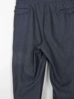 Men's Black & Blue 1950s Wool Trousers 32-34