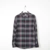Men's Black & Red Flannel Shirt L