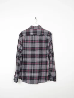 Men's Black & Red Flannel Shirt L
