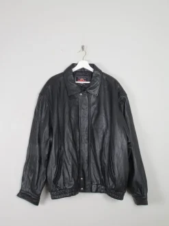 Men's Black Leather Hard Rock Cafe Heavy Leather Jacket XXXL
