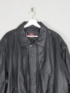 Men's Black Leather Hard Rock Cafe Heavy Leather Jacket XXXL