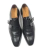 Mens Black Leather Kurt Geiger Shoes With Buckle 44
