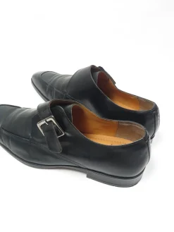 Mens Black Leather Kurt Geiger Shoes With Buckle 44