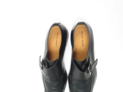 Mens Black Leather Kurt Geiger Shoes With Buckle 44