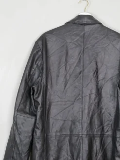 Men's Black Leather Vintage Jacket L