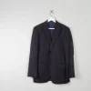 Men's Black Pinsripe Jacket With Pink Stripes 42”