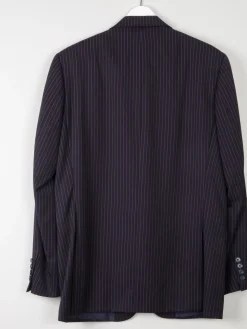 Men's Black Pinsripe Jacket With Pink Stripes 42”