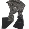 Men's Black Printed Italian Vintage Scarf