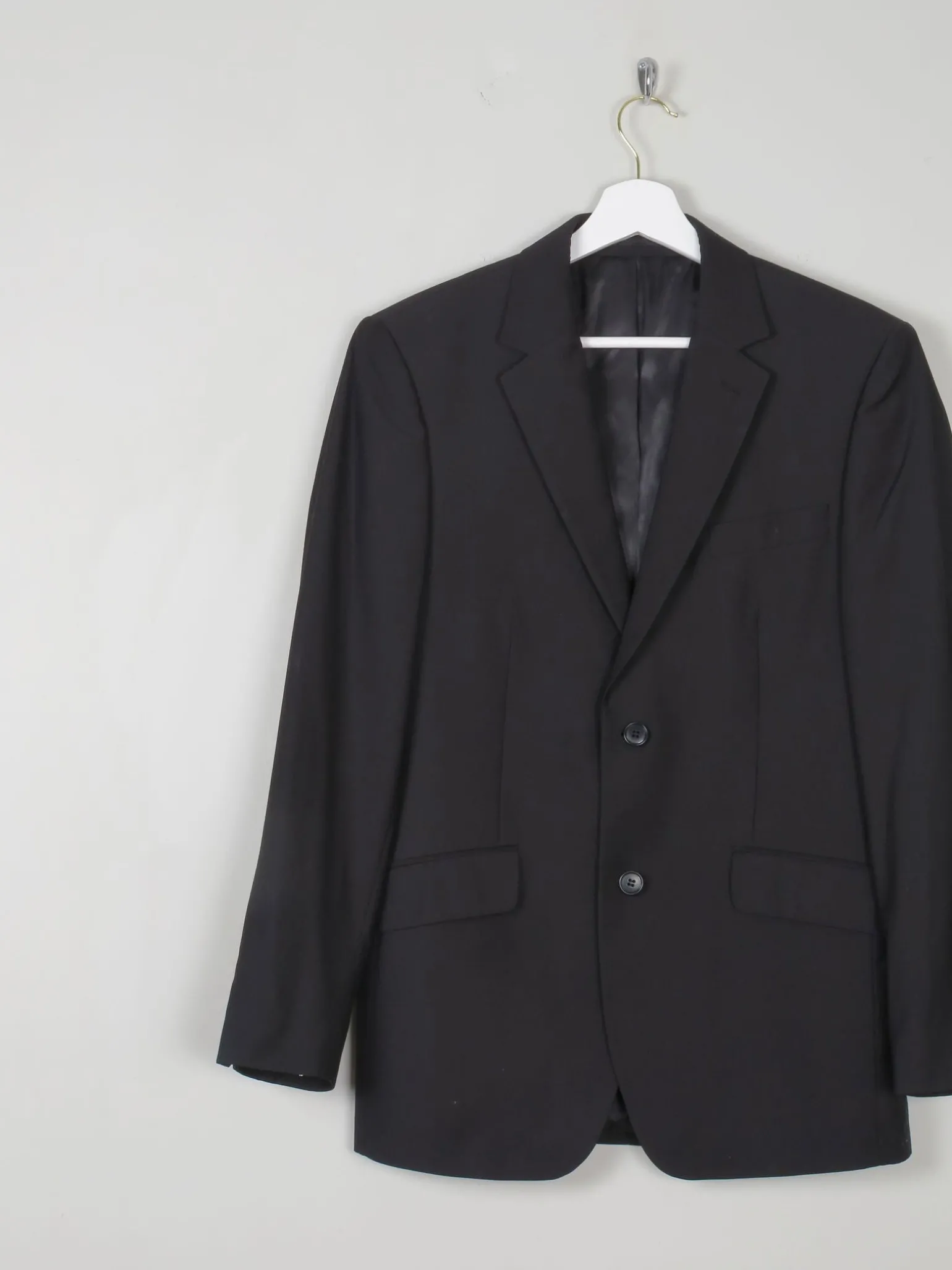 Men's Black Tailored Vintage Jacket 38"R/ S