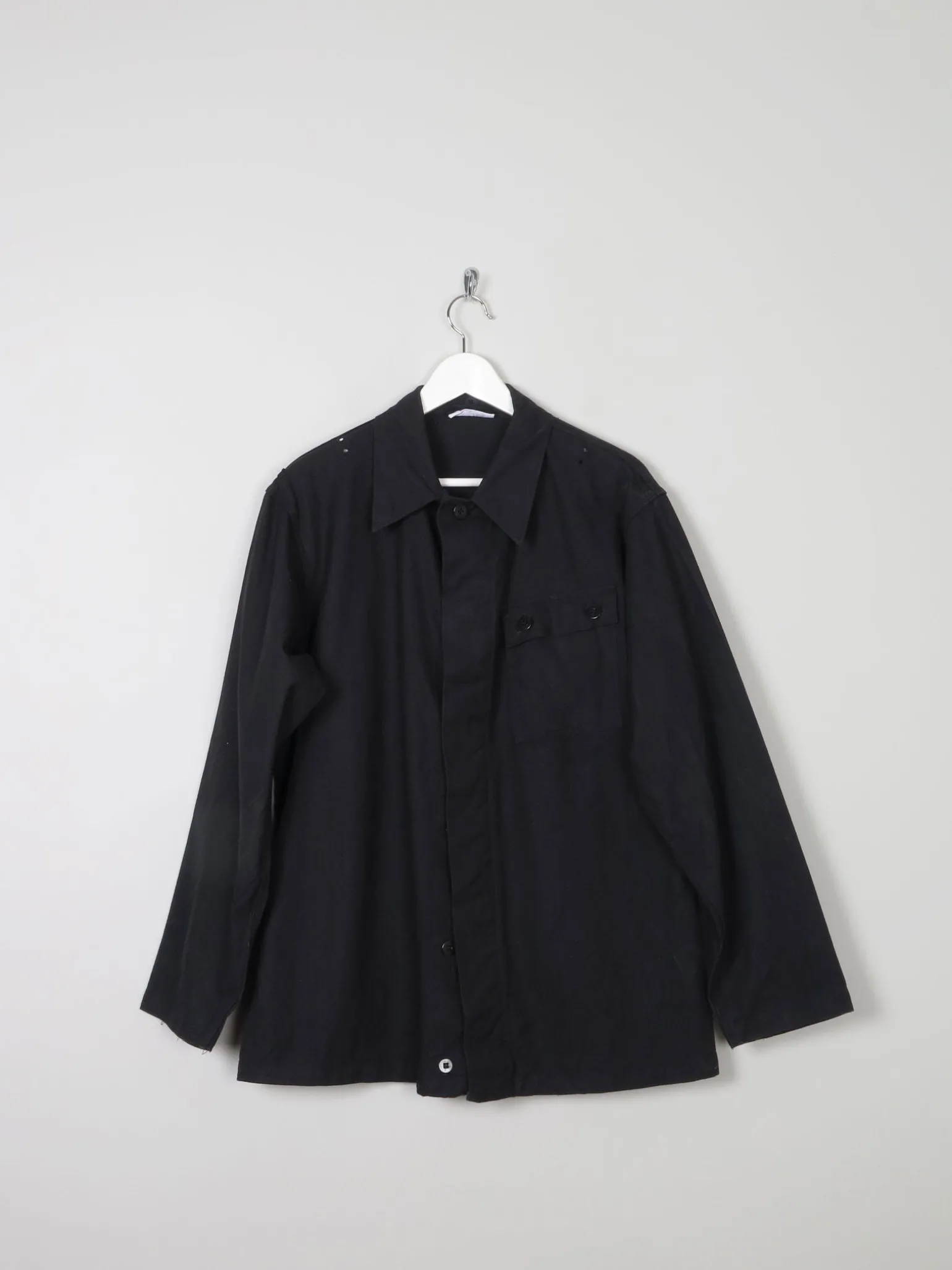 Men’s Black Vintage Army Work Jacket Dead Stock M