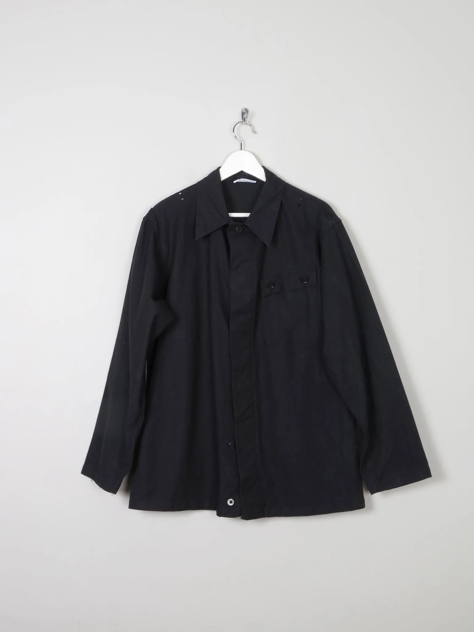 Men’s Black Vintage Army Work Jacket Dead Stock M