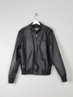 Men's Black Vintage Leather Jacket S/M