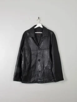 Men's Black Vintage Leather Jacket M