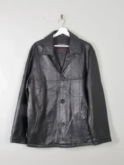Men's Black Vintage Leather Jacket M