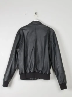 Men's Black Vintage Leather Jacket S/M