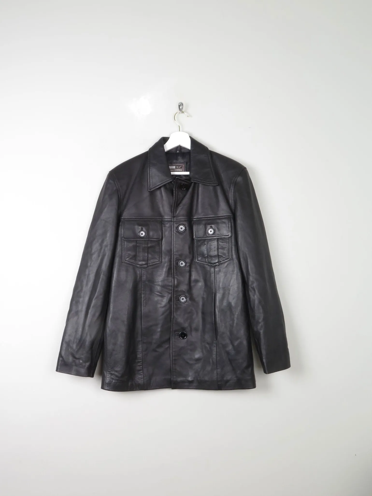 Men's Black Vintage Soft Leather Jacket S