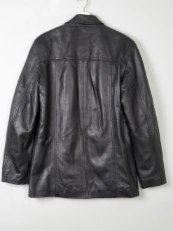 Men's Black Vintage Soft Leather Jacket S