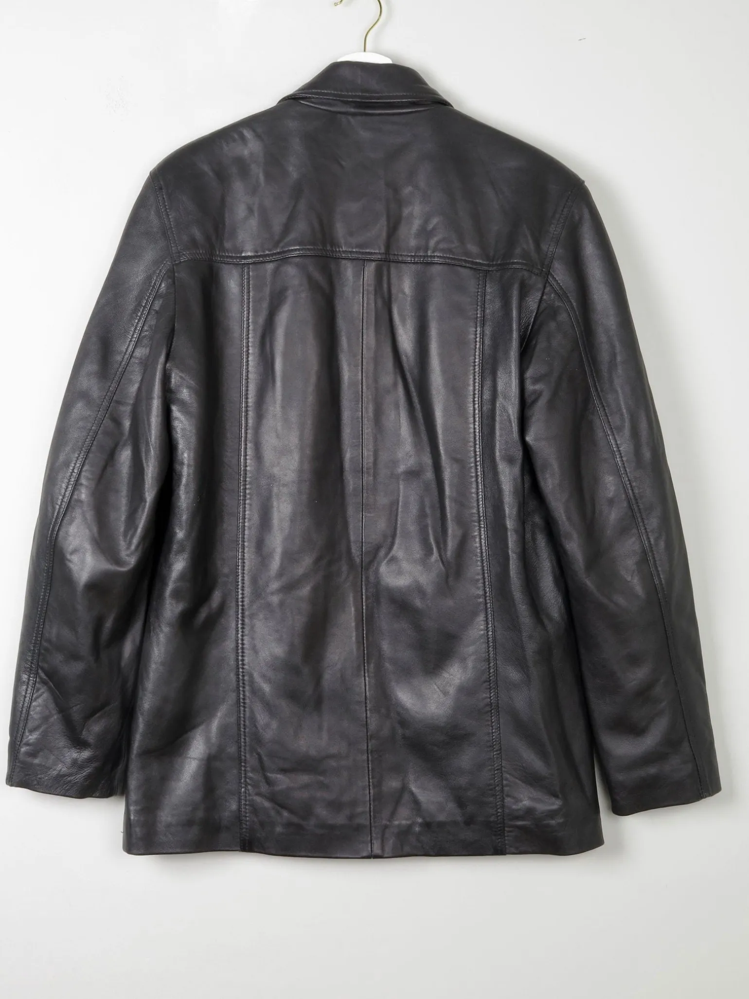 Men's Black Vintage Soft Leather Jacket S