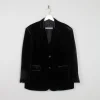 Men's Black Vintage Velvet Jacket 40"