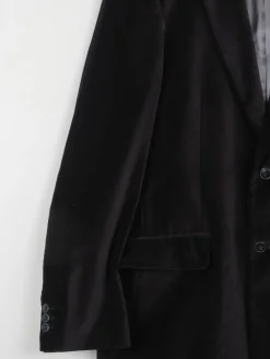 Mens Black Vintage Velvet Pierre Cardin Jacket 46
