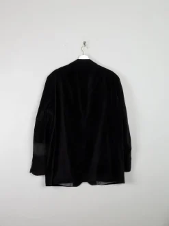 Mens Black Vintage Velvet Pierre Cardin Jacket 46