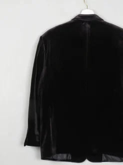 Men's Black Vintage Velvet Jacket 40