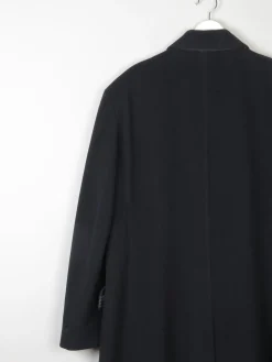 Men's Black Wool Nicole Farhi Cashmere Coat L/XL 46