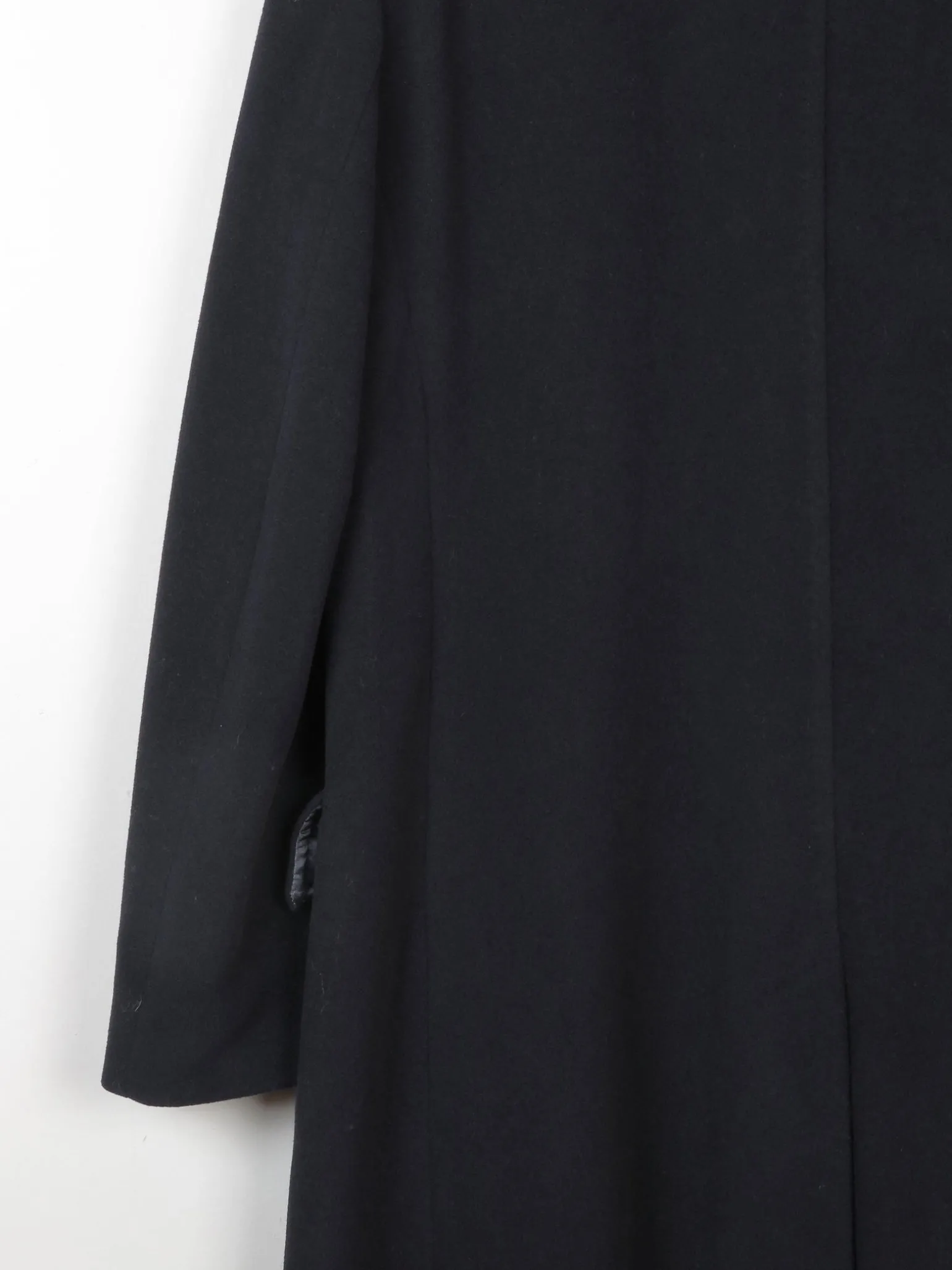Men's Black Wool Nicole Farhi Cashmere Coat L/XL 46" Approx