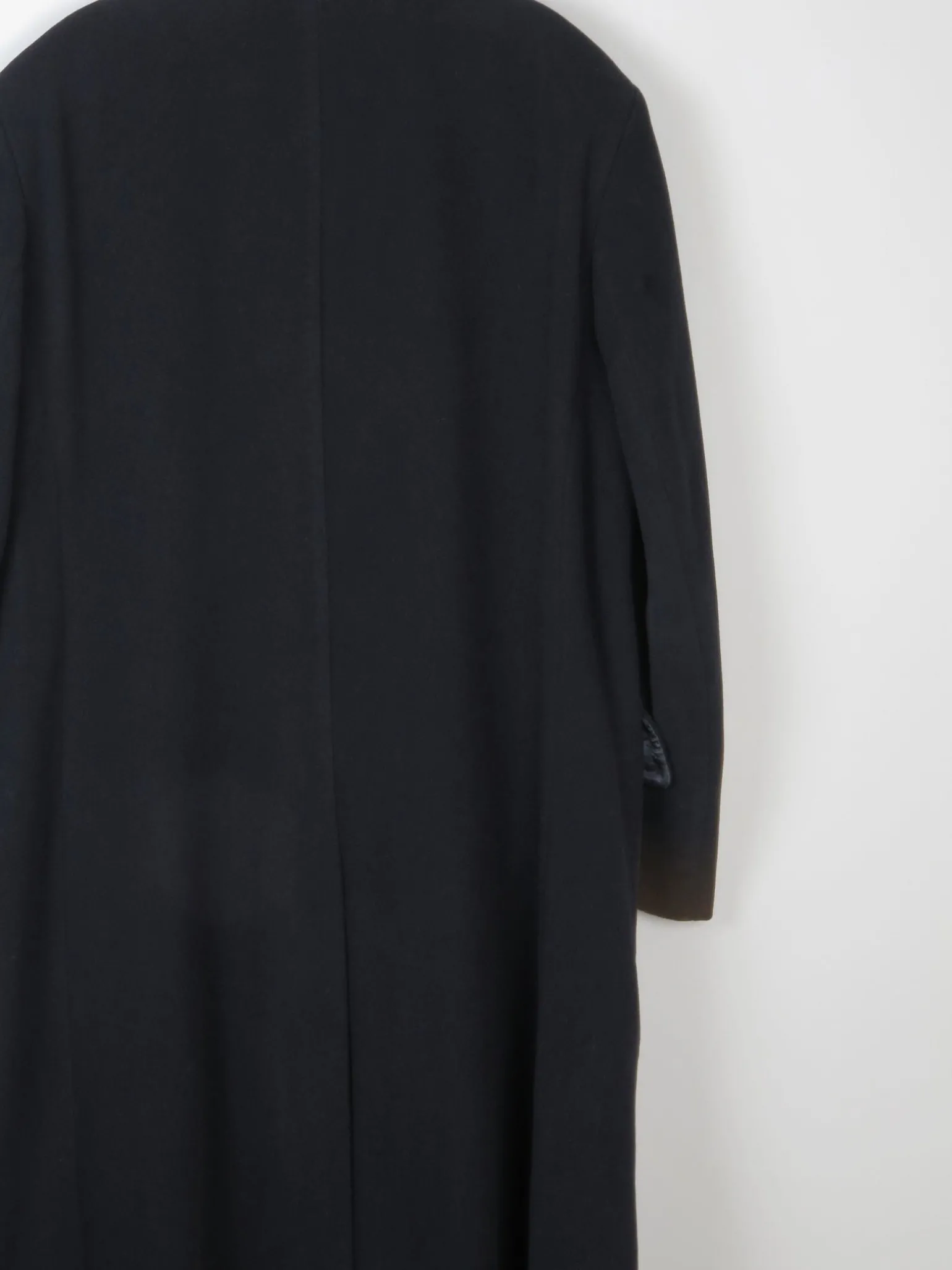 Men's Black Wool Nicole Farhi Cashmere Coat L/XL 46" Approx