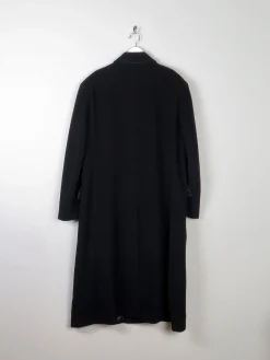 Men's Black Wool Nicole Farhi Cashmere Coat L/XL 46