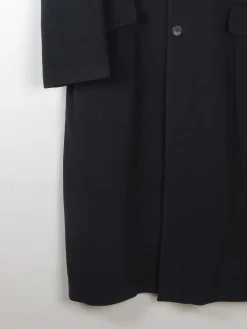 Men's Black Wool Nicole Farhi Cashmere Coat L/XL 46
