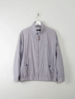 Men's Blue Check Vintage Musingwear Penguin Check Harrington Jacket L