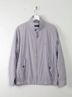 Men's Blue Check Vintage Musingwear Penguin Check Harrington Jacket L