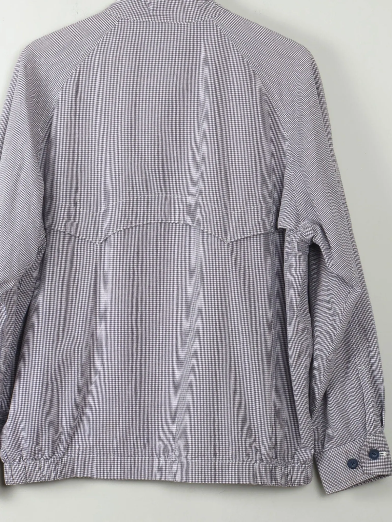Men's Blue Check Vintage Musingwear Penguin Check Harrington Jacket L