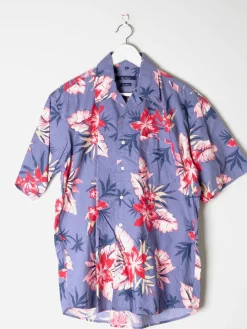 Men's Blue Hawaiian Vintage Shirt M